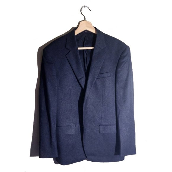 Navy Slim Fit Suit Jacket for Men - Picture 1 of 3
